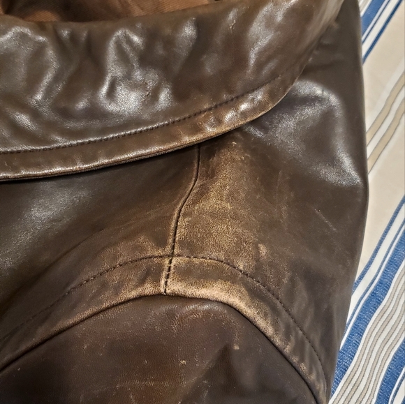 Marc New York Black leather long trench coat - Picture 8 of 9